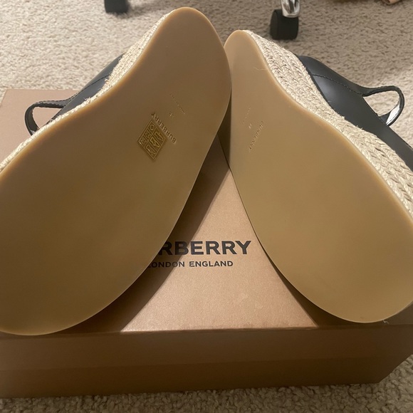 Burberry Baby Doll Aldwych Jute platform Mary Janes - Picture 7 of 8